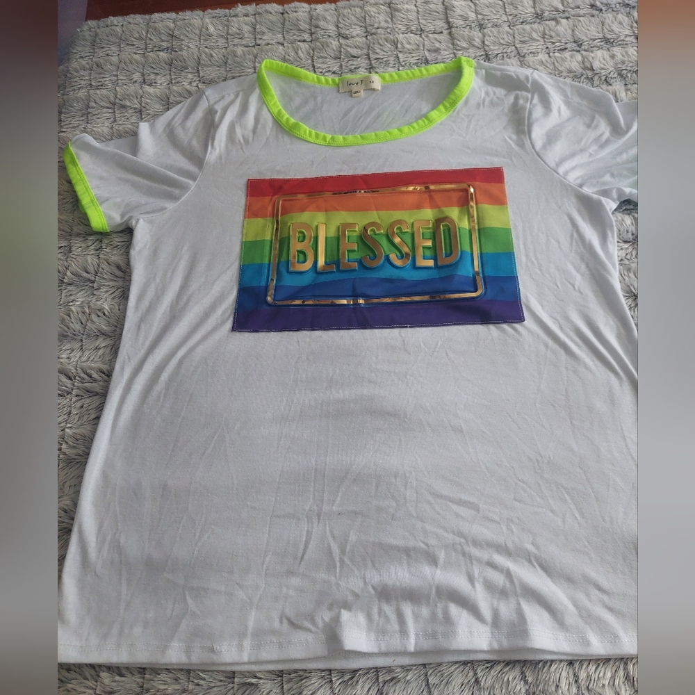 Love J 1x Blessed‎ pride tee